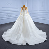 ChicSew Luxurious Long Sleeves Ball Gown Wedding Dress With Sequin