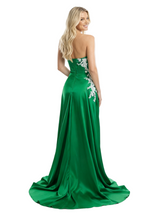 Sexy Strapless Sweetheart Lace Corset Stain Mermaid Maxi Prom Dress