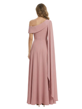 Elegant One Shoulder A-Line Satin Floor Length Mother of the Bride Dresses