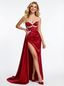 Gorgeous Sweetheart Mermaid Corset Bodice Satin Prom Dresses with Trailing