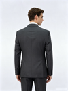 Classic 1 Piece Dark Grey Men's Suit with Regular Fit and Sophisticated Peak Lapel