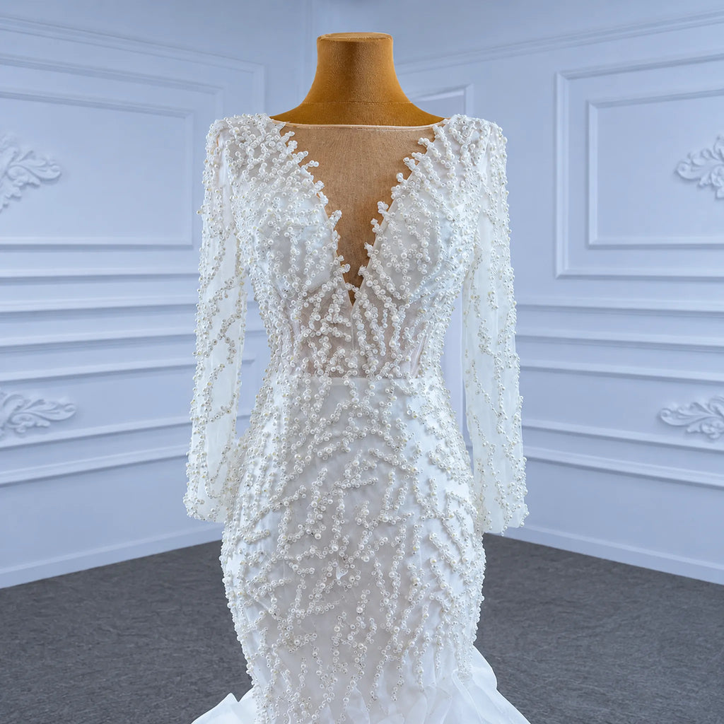 ChicSew Sparkly Mermaid Sequined Ball Gown Wedding Dress