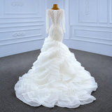 ChicSew Sparkly Mermaid Sequined Ball Gown Wedding Dress
