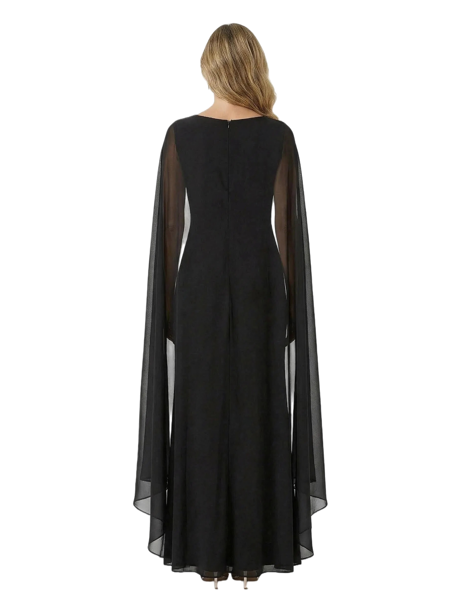 Chicsew V-Neck Long Sleeves Mermaid Side Slit Chiffon Modern Mom Of The Groom Dresses