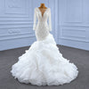 ChicSew Sparkly Mermaid Sequined Ball Gown Wedding Dress