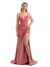 Sexy Summer Satin Spaghetti Straps Bridesmaid Dresses