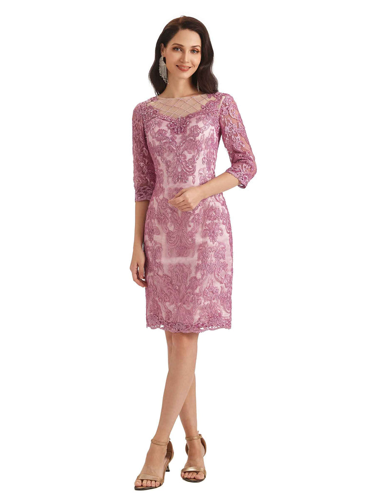 long sleeve beaded dress short Primavera Couture 4024 Long Sleeve Cocktail Dress One Shoulder Beaded Sequin Homecoming Dress 18 / Fuchsia