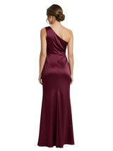 Elegant One Shoulder Satin Floor-Length Mermaid Mother Of The Bride Dresses