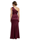 Elegant One Shoulder Satin Floor-Length Mermaid Mother Of The Bride Dresses