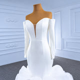 ChicSew Sparkly Mermaid Long Sleeves Ball Gown Wedding Dress