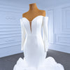 ChicSew Sparkly Mermaid Long Sleeves Ball Gown Wedding Dress