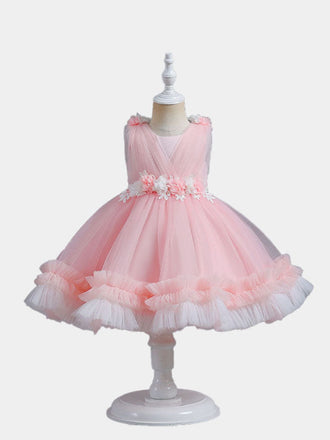 Flower Girls Dress Flower A-line Princess Gown for Wedding Kids Tutu Dresses