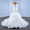 ChicSew Sparkly Mermaid Long Sleeves Ball Gown Wedding Dress