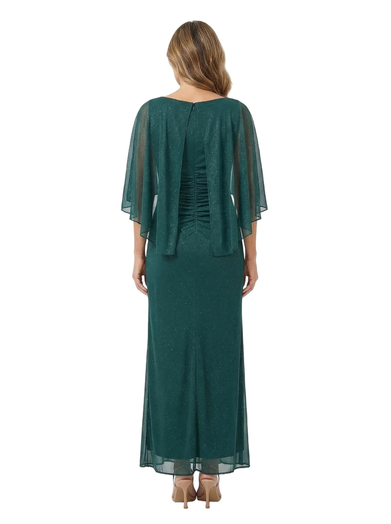 Chicsew Classy Jewel Sheath Half Sleeves Glitter Jersey Mother Of The Groom Dress