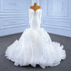 ChicSew Sparkly Mermaid Long Sleeves Ball Gown Wedding Dress