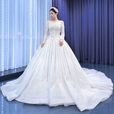 ChicSew Luxurious Off Shoulder A-Line Ball Gown Wedding Dress With Beading