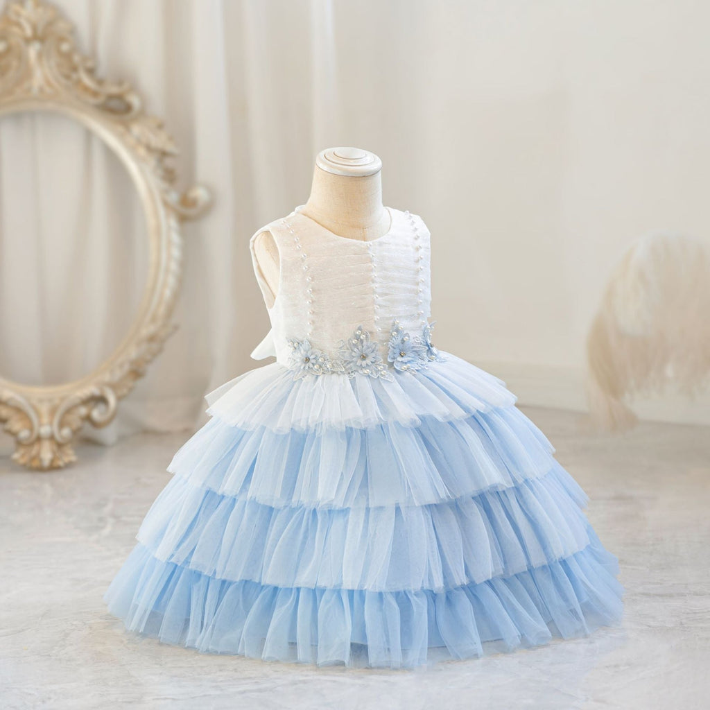 Gradient Flower Girls Dress Cute Princess Gown for Wedding Gradient Kids Tutu Dresses