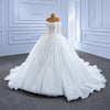 ChicSew Luxurious Off Shoulder A-Line Ball Gown Wedding Dress With Beading
