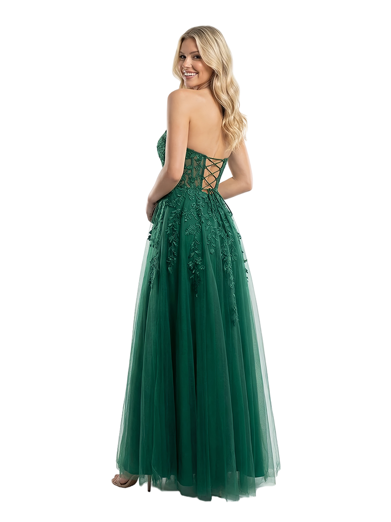 ChicSew Dreamy Off the Shoulder Lace Tulle A-line Cut Out Corset Prom Dresses
