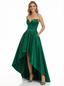 Classy Sweetheart Strapless High-Low Formal Prom Gowns