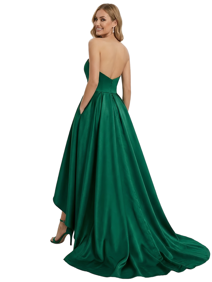 ChicSew Classy Sweetheart Strapless High-Low Formal Prom Gowns