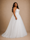 ChicSew Romantic Spaghetti Straps A-Line Sleeveless Lace Tulle Maxi Wedding Dress