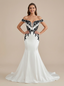 Mermaid Off Shoulder Sweetheart Maxi Long Satin Wedding Dresses Online