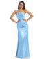 Sexy Soft Satin One Shoulder Side Slit Mermaid Long Bridesmaid Dresses
