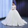 ChicSew Luxurious Off Shoulder Beaded Ball Gown Wedding Dress With Sequin