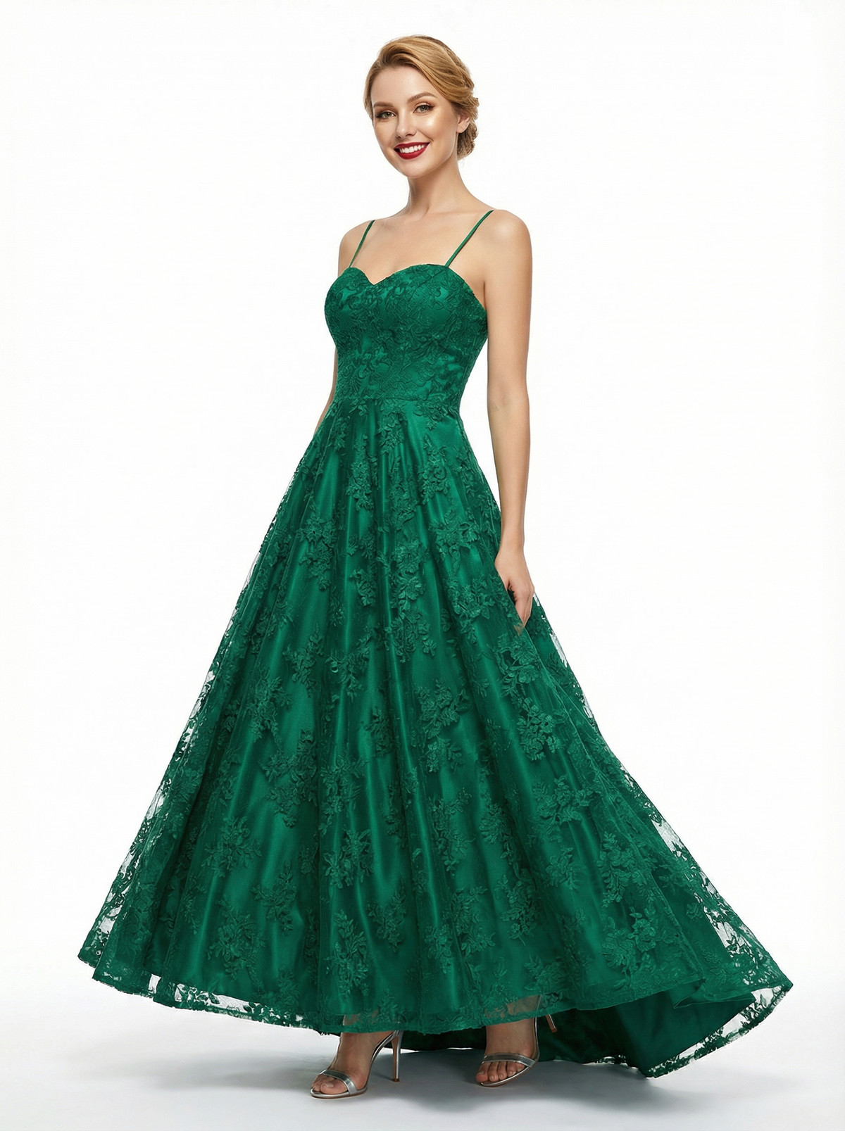 Stunning Full Lace A-line Formal Party Prom Dress Online