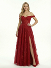 Sexy Off the Shoulder A Line Prom Dress with Floral Lace Appliques