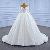 ChicSew Luxurious Off Shoulder Beaded Ball Gown Wedding Dress With Sequin