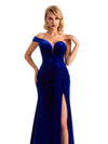 Winter One-Shoulder Velvet Mermaid Bridesmaid Dresses