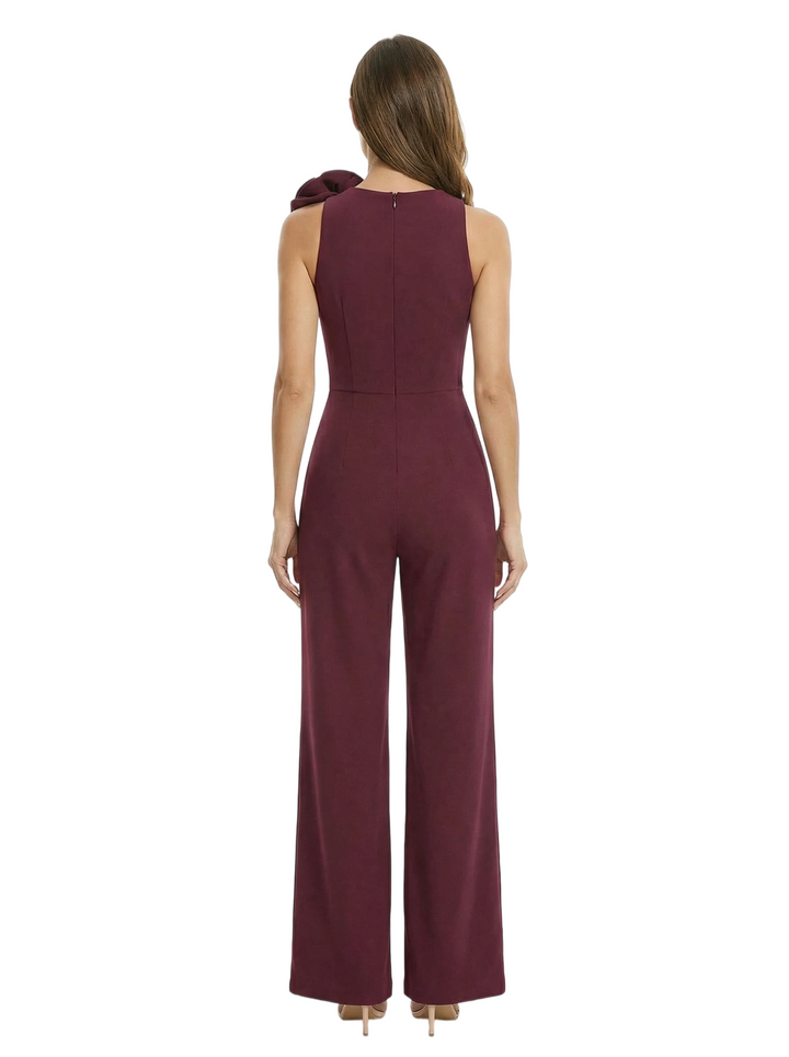 Chicsew Elegant Floral Detail Sleeveless Floor-Length Mother Of The Bride Jumpsuit