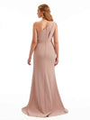 Sexy Side Split One Shoulder Stretch Crepe Long Mermaid Bridesmaid Dresses Online