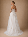 ChicSew Classy Halter Strap Sleeveless Side Slit Tulle A-Line Maxi Long Wedding Dress