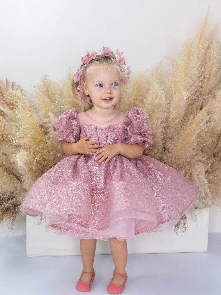 Cute Flower Girls Dresses Bow Bead Princess Kids Bridesmaid Dress Girl - ChicSew Cute Flower Girls Dresses Bow Bead Princess Kids Bridesmaid Dress Girl - ChicSew