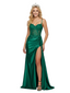 ChicSew Stunning Mermaid Ruched Satin Cut Out Corset Long Prom Dress with Slit