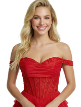 ChicSew Stunning Chiffon Off the Shoulder Tiered Ruffles A-line Prom Dresses