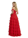 ChicSew Stunning Chiffon Off the Shoulder Tiered Ruffles A-line Prom Dresses