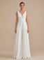 Jumpsuit V-neck Sleeveless Maxi Long Wedding Gowns