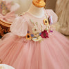 Girl's Dresses Vintage Flower Girls Dress For Wedding Evening Children Princess Party Pageant Long Gown