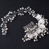 Bride Hair Band New Fashion Pearl flower Hair Band Hand-woven