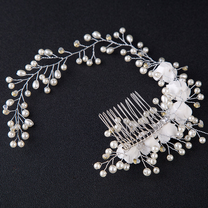 Bride Hair Band New Fashion Pearl flower Hair Band Hand-woven