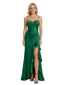 ChicSew Chic Ruffles Sweetheart Spaghetti Straps Long Prom Dress with Slit
