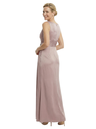 Chicsew Silky Satin Mother of The Bride Dress Long Flowy Classy Formal Gown