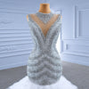 ChicSew Sleeveless Mermaid Ball Gown Wedding Dress With Rhinestone