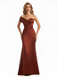 Sexy One Shoulder Ruched Silky Satin Mermaid Long Evening Dresses For Women