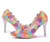 Women's Wedding Shoes Crystal Lace Shoes Flower Shoes High Heel Bridal Shoes,H37