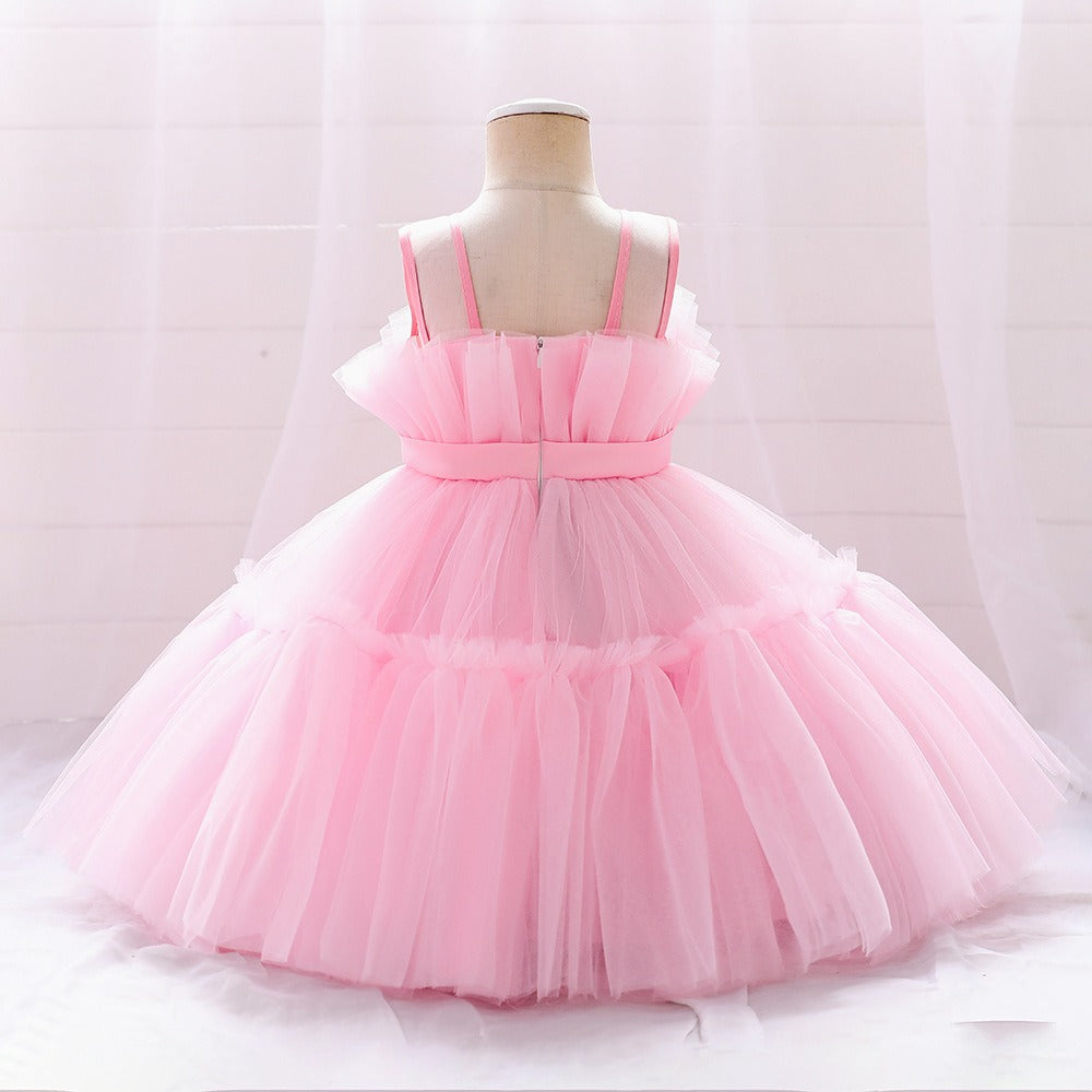 Princess Flower Girls Dress Cute Gown for Wedding Kids Tutu Dresses